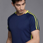 Men Navy Blue Slim Fit T-shirt